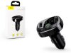 Baseus Bluetooth FM-transmitter / szivargyújtó töltő - 2xUSB + MP3 + TF/microSD kártyaolvasó - Baseus TM01 Standard Edition - fekete Baseus Bluetooth FM-transmitter / szivargyújtó töltő - 2xUSB + MP3 + TF/microSD kártyaolvasó - Baseus TM01 Standard Edition - fekete