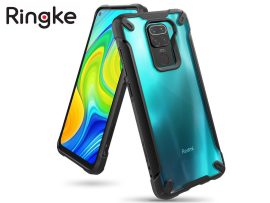 Xiaomi Redmi Note 9 ütésálló hátlap - Ringke Fusion X - fekete