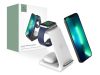 Tech-Protect Qi univerzális vezeték nélküli töltő állomás - Tech-Protect A8 3in1Wireless Charger for Phone + Watch + Earphone - fehér Tech-Protect Qi univerzális vezeték nélküli töltő állomás - Tech-Protect A8 3in1Wireless Charger for Phone + Watch + Earphone - fehér