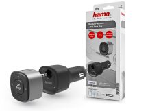   HAMA Bluetooth audio vevőegység autókhoz, 3,5 mm-es csatlakozóval, USB töltéssel- HAMA Bluetooth Receiver with 3.5 mm Plug - fekete/ezüst