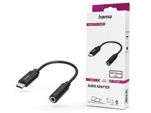   HAMA Type-C - 3,5 mm jack audio adapter - HAMA Audio Adapter USB-C to 3.5 mm    Jack - fekete