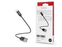   HAMA USB-A - Type-C adat- és töltőkábel 20 cm-es vezetékkel - HAMA USB-A - USB-CCable - fekete