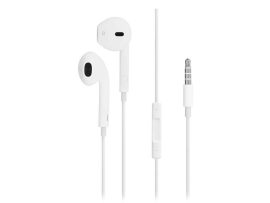 Apple gyári sztereó felvevős fülhallgató 3,5 mm jack csatlakozóval, mikrofonnal - MD827ZM/A - fehér (ECO csomagolás)