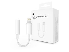 Apple eredeti lightning adapter 3,5 mm jack füllhallgatóhoz - MMX62ZM/A - fehér