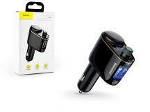   Baseus Bluetooth FM-transmitter / szivargyújtó töltő - 2xUSB + MP3 - Baseus     RH01/S05 - fekete