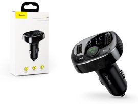 Baseus Bluetooth FM-transmitter / szivargyújtó töltő - 2xUSB + MP3 + TF/microSD kártyaolvasó - Baseus TM01 Standard Edition - fekete