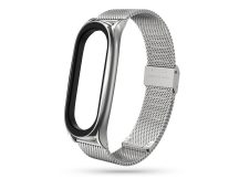   Xiaomi Mi Smart Band 5/Mi Smart Band 6 aktivitásmérőhöz fém szíj rozsdamentes acélból - Milanese - ezüst