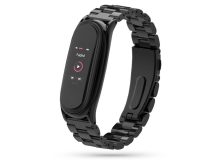   Xiaomi Mi Smart Band 5/Mi Smart Band 6 aktivitásmérőhöz fém szíj rozsdamentes acélból - fekete