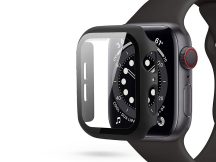   Apple Watch 4/5/6/SE (40 mm) védőtok beépített edzett üveggel - DEFENSE 360 - fekete (ECO csomagolás)