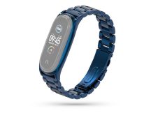   Xiaomi Mi Smart Band 5/Mi Smart Band 6 aktivitásmérőhöz fém szíj rozsdamentes acélból - kék