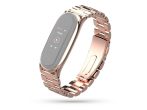   Xiaomi Mi Smart Band 5/Mi Smart Band 6 aktivitásmérőhöz fém szíj rozsdamentes acélból - rose gold