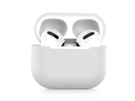 Szilikon védőtok Apple AirPods 3 fülhallgatóhoz - fehér - ECO csomagolás