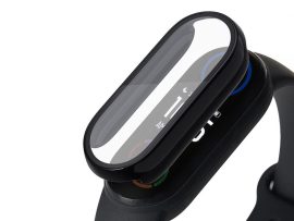 Xiaomi Mi Smart Band 5/Mi Smart Band 6 védőtok beépített edzett üveggel -       DEFENSE 360 - fekete (ECO csomagolás)