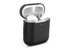   Szilikon védőtok Apple AirPods fülhallgatóhoz - fekete - ECO csomagolás