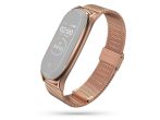   Xiaomi Mi Smart Band 7 aktivitásmérőhöz fém szíj rozsdamentes acélból - Milanese- rose gold