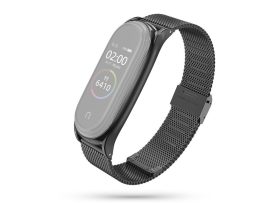 Xiaomi Mi Smart Band 7 aktivitásmérőhöz fém szíj rozsdamentes acélból - Milanese- fekete