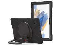   Samsung X200/X205 Galaxy Tab A8 10.5 ütésálló tablet tok 360 fokos védelemmel,  4H kijelzővédő üveggel - Tech-Protect X-Armor - fekete (ECO csomagolás)