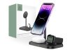 Tech-Protect Qi univerzális vezeték nélküli töltő állomás - 15W - Tech-Protect  A22 3in1 Wireless Charger for Phone + Watch + Earphone - fekete