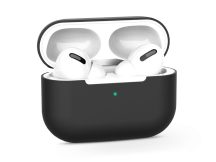   Szilikon védőtok Apple AirPods Pro 1/2 fülhallgatóhoz - fekete - ECO csomagolás