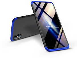 Apple iPhone XS Max hátlap - GKK 360 Full Protection 3in1 - fekete/kék