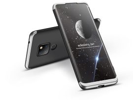 Huawei Mate 20 hátlap - GKK 360 Full Protection 3in1 - fekete/ezüst