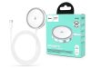 HOCO Qi MagSafe vezeték nélküli töltő állomás - 15W - HOCO CW53 Magnetic Wireless Fast Charger - ezüst HOCO Qi MagSafe vezeték nélküli töltő állomás - 15W - HOCO CW53 Magnetic Wireless Fast Charger - ezüst