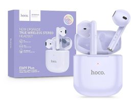 HOCO TWS Bluetooth sztereó headset v5.3 + töltőtok - HOCO EW19 Plus True        Wireless Earphones with Charging Case - lila