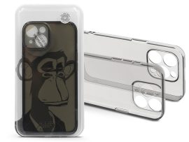 Apple iPhone 15 szilikon hátlap - Gray Monkey - átlátszó