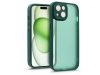 Apple iPhone 15 Plus hátlap kameravédő peremmel, lencsevédő üveggel - Variete - sötétzöld Apple iPhone 15 Plus hátlap kameravédő peremmel, lencsevédő üveggel - Variete - sötétzöld
