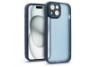 Apple iPhone 15 hátlap kameravédő peremmel, lencsevédő üveggel - Variete - sötétkék Apple iPhone 15 hátlap kameravédő peremmel, lencsevédő üveggel - Variete - sötétkék