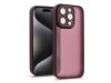 Apple iPhone 15 Pro hátlap kameravédő peremmel, lencsevédő üveggel - Variete - bíbor Apple iPhone 15 Pro hátlap kameravédő peremmel, lencsevédő üveggel - Variete - bíbor