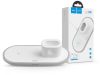 HOCO Qi univerzális vezeték nélküli töltő állomás - 10W - HOCO CW21 Wireless    Fast Charger 3in1 - Qi eszköz/Apple iWatch/TWS Airpods - fehér