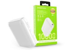   Borofone hordozható külső akkumulátor / power bank - 10.000 mAh - Borofone BJ1 -USB + Type-C + MicroUSB - fehér