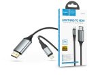   HOCO Lightning - HDMI kábel 2 m-es vezetékkel - HOCO UA15 Lightning to HDMI     Adapter Full HD - fekete/szürke