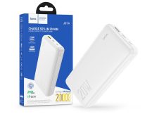   HOCO hordozható külső akkumulátor / power bank - 20.000 mAh - HOCO J87A - USB   +Type-C + microUSB + PD + QC3.0 Wireless Charging - fehér