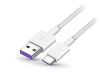 USB - USB Type-C gyári adat- és töltőkábel 100 cm-es vezetékkel - Huawei        AP71/AP81 SuperCharge Type-C 3.1 - 5A - fehér (ECO csomagolás)