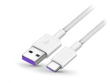   USB - USB Type-C gyári adat- és töltőkábel 100 cm-es vezetékkel - Huawei        AP71/AP81 SuperCharge Type-C 3.1 - 5A - fehér (ECO csomagolás)