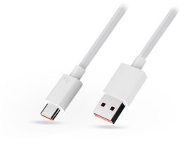 USB - USB Type-C gyári adat- és töltőkábel 100 cm-es vezetékkel - Huawei H2043  SuperCharge Type-C - 6A - fehér (ECO csomagolás)