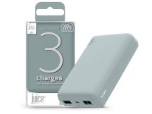   Juice hordozható külső akkumulátor / power bank - 10.000 mAh - Juice ECO 3 -    2xUSB + Type-C - éjfekete zöld