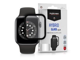 Apple Watch Series 6/SE (40 mm) üveg képernyővédő fólia - MyScreen Protector Hybrid Glass Edge 3D - 1 db/csomag - fekete