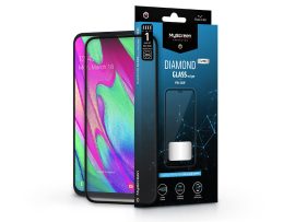 Samsung A405F Galaxy A40 edzett üveg képernyővédő fólia - MyScreen Protector    Diamond Glass Lite Edge2.5D Full Glue - fekete