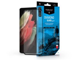 Samsung G998F Galaxy S21 Ultra edzett üveg képernyővédő fólia ívelt kijelzőhöz -MyScreen Protector Diamond Glass Edge3D - fekete