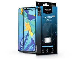 Huawei P30 edzett üveg képernyővédő fólia - MyScreen Protector Diamond Glass    Lite Edge2.5D Full Glue - fekete