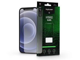 Apple iPhone 12/12 Pro rugalmas üveg képernyővédő fólia - MyScreen Protector    Hybrid Glass Green - átlátszó