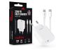 Maxlife MXTC-06 PD+QC 20W gyorstöltő adapter Type-C + Type-C/Lightning kábel - fehér Maxlife MXTC-06 PD+QC 20W gyorstöltő adapter Type-C + Type-C/Lightning kábel - fehér