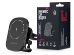   Maxlife szellőzőrácsba illeszthető vezeték nélküli autós tartó/gyorstöltő       MagSafe funkcióval - 15W - Maxlife MXCH-16 Magnetic Car Holder - fekete