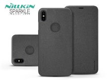   Apple iPhone XS Max oldalra nyíló tok - Nillkin Sparkle Logo Flip - fekete