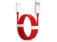   OnePlus gyári USB - USB Type-C adat- és töltőkábel 95 cm-es vezetékkel - D301 - piros/fehér (ECO csomagolás)