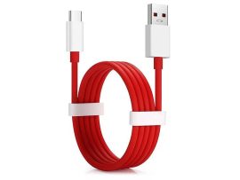 OnePlus gyári USB - USB Type-C adat- és töltőkábel 95 cm-es vezetékkel - D301 - piros/fehér (ECO csomagolás)