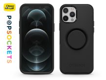   Apple iPhone 12/12 Pro védőtok - OtterBox Symmetry Popsockets - fekete